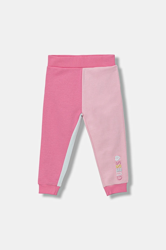 Детские хлопковые спортивные брюки Guess, розовый
Детские хлопковые спортивные брюки Guess, розовый