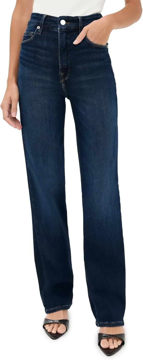 Good American Women's Soft Tech Good True Straight Jeans
Good American Women's Soft Tech Good True Straight Jeans