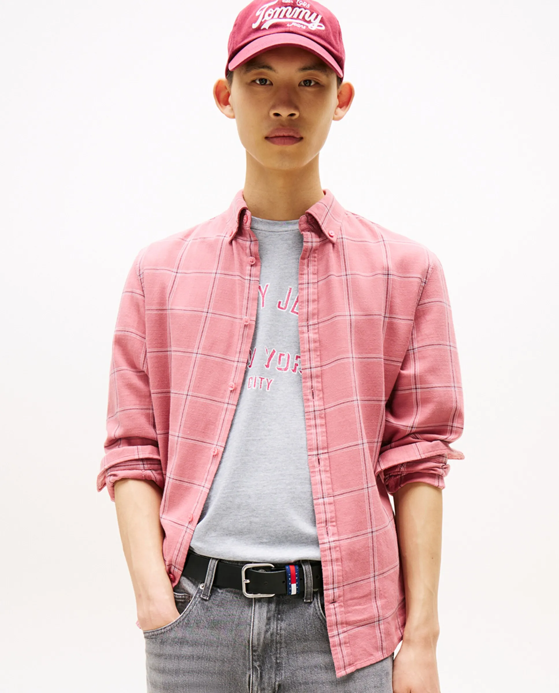 Мужская рубашка с длинным рукавом в клетку Tommy Jeans, розовый
Мужская рубашка с длинным рукавом в клетку Tommy Jeans, розовый