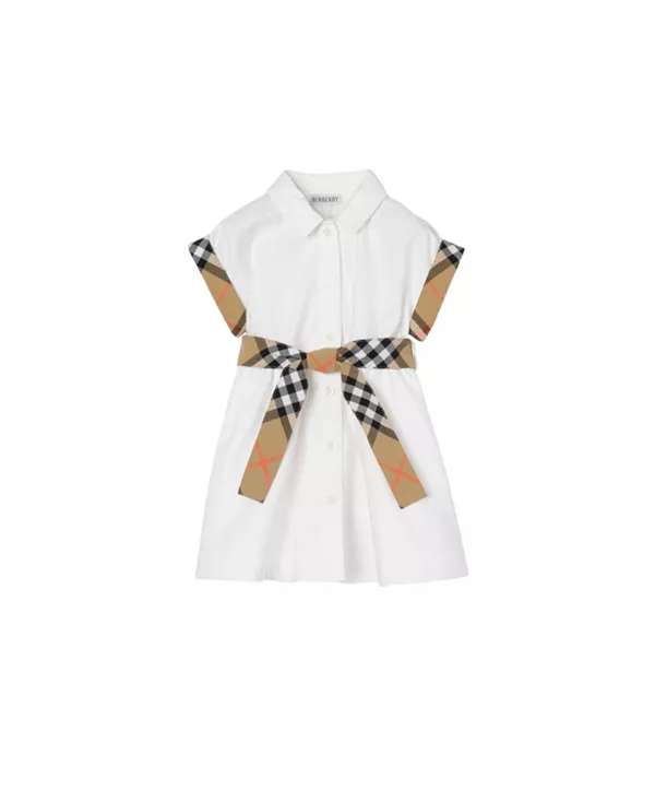 Хлопковое платье-рубашка в клетку для девочек - для малышек. Burberry, белый
Хлопковое платье-рубашка в клетку для девочек - для малышек. Burberry, белый