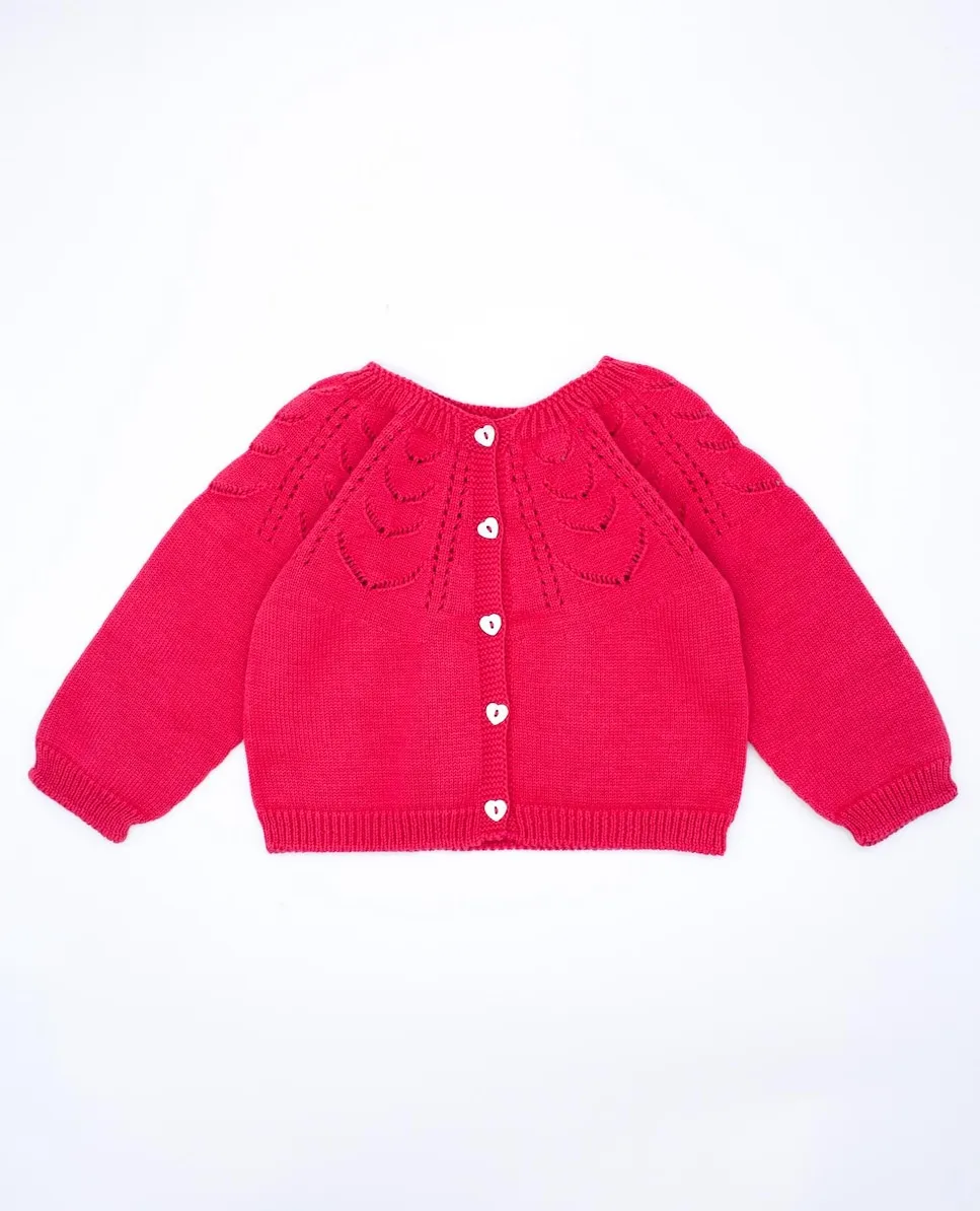 Детский хлопковый свитер с ажурными узорами Fina Ejerique, красный
Детский хлопковый свитер с ажурными узорами Fina Ejerique, красный