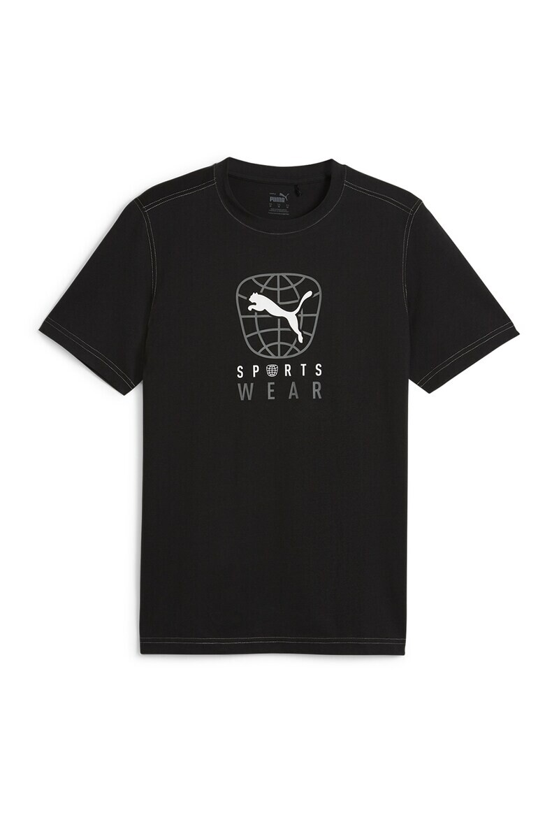 Футболка с овальным вырезом и логотипом Puma, черный
Футболка с овальным вырезом и логотипом Puma, черный