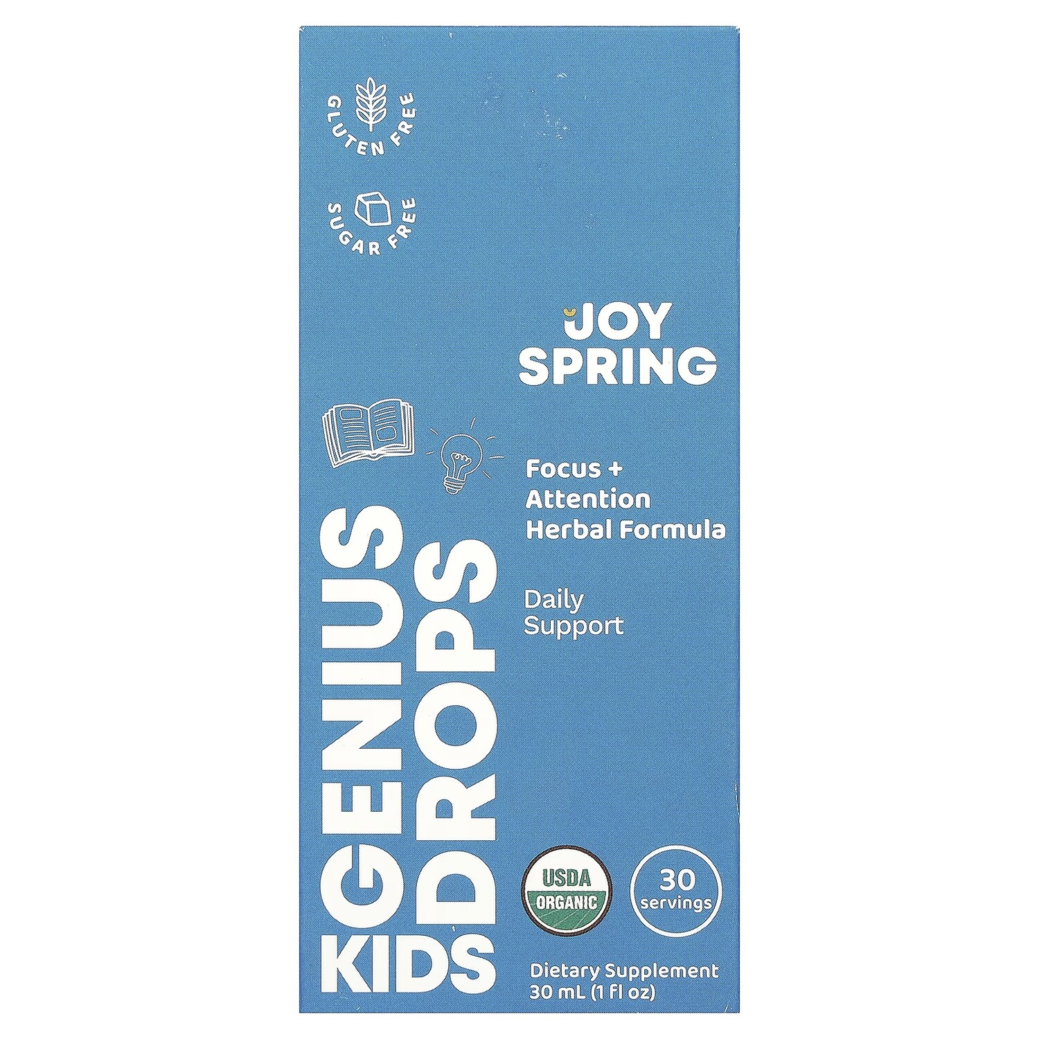 Добавка JoySpring Kids Genius Drops Focus + Attention, 30 мл
Добавка JoySpring Kids Genius Drops Focus + Attention, 30 мл