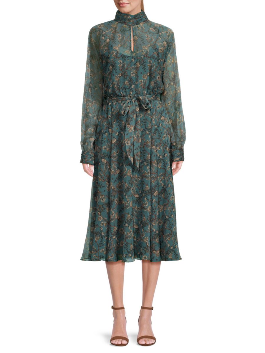 Платье миди с цветочным принтом и поясом Mikael Aghal, цвет Periwinkle
Платье миди с цветочным принтом и поясом Mikael Aghal, цвет Periwinkle