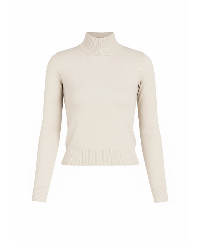 Ребристый свитер с высоким воротником Grace Guaja., бежевый
Ребристый свитер с высоким воротником Grace Guaja., бежевый