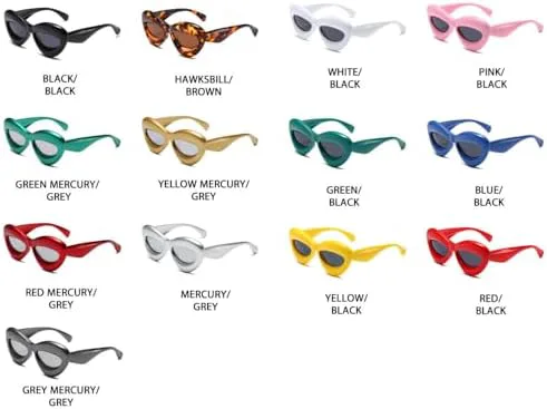 Винтажные солнцезащитные очки «кошачий глаз» 2026 года для женщин и мужчин, модные, забавные, с эффектом губ, в стиле панк, с большой оправой MTZJH, Leopard Tea
Винтажные солнцезащитные очки «кошачий глаз» 2026 года для женщин и мужчин, модные, забавные, с эффектом губ, в стиле панк, с большой оправой MTZJH, Leopard Tea