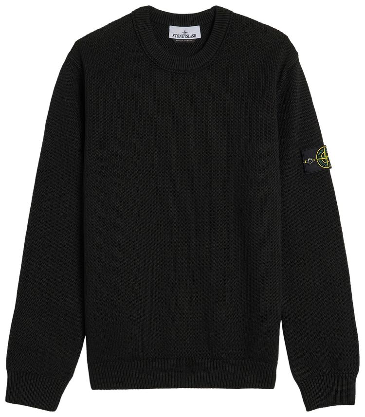 Зимний хлопковый трикотажный свитер Stone Island с круглым вырезом, черный
Зимний хлопковый трикотажный свитер Stone Island с круглым вырезом, черный