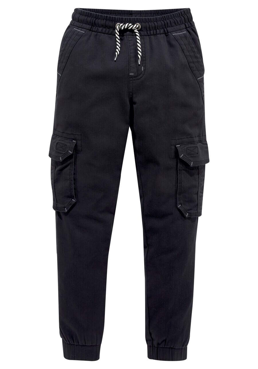 Зауженные брюки Kidsworld, черный 
Зауженные брюки Kidsworld, черный