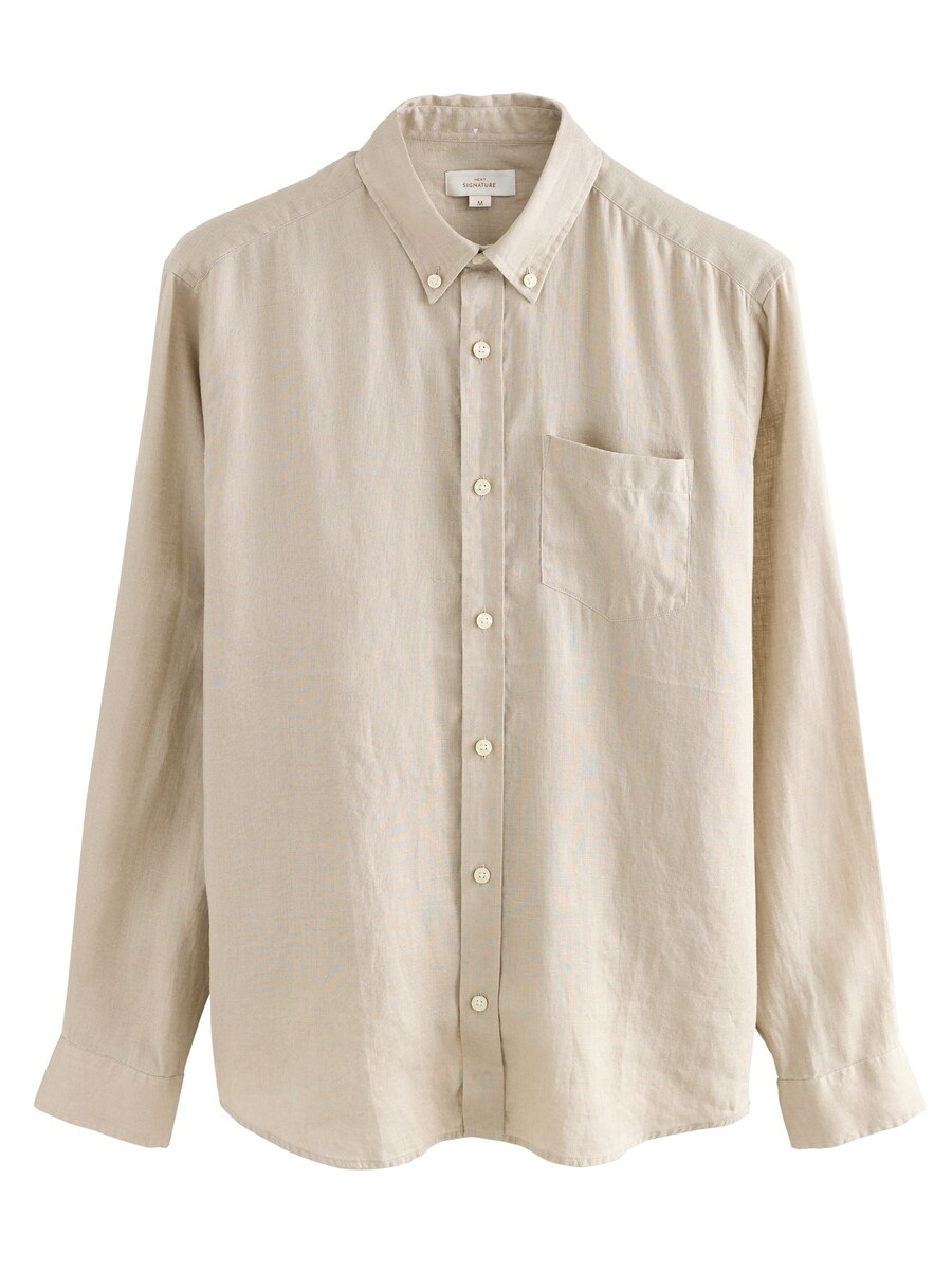 Рубашка на пуговицах классического кроя Next, бежевый
Рубашка на пуговицах классического кроя Next, бежевый