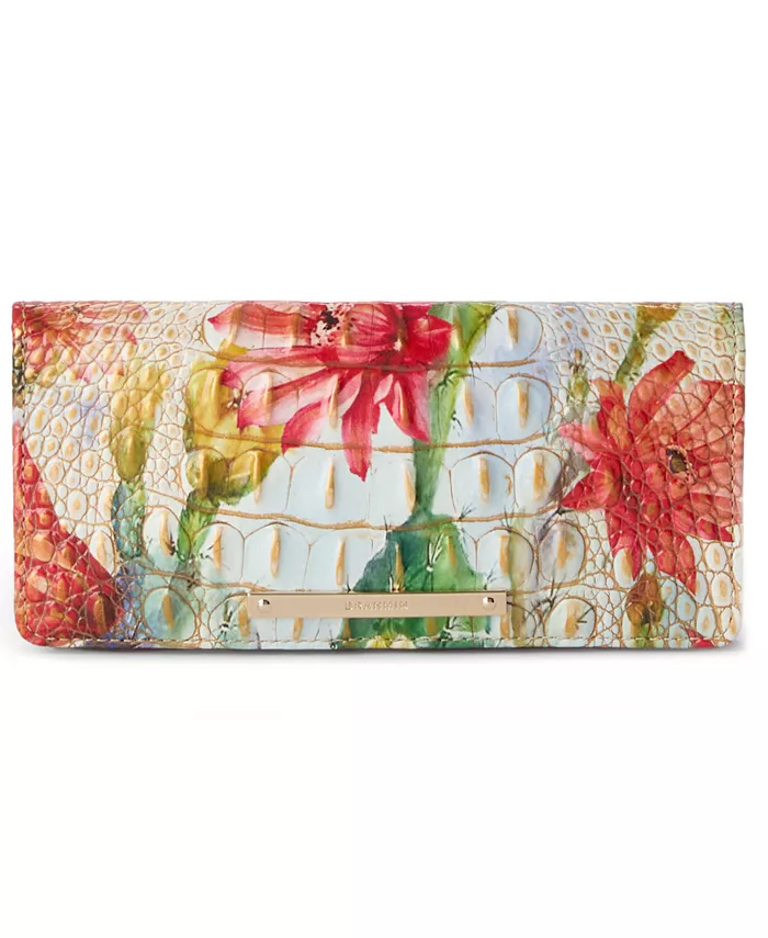 Кошелек Ady Melbourne из тисненой кожи Brahmin, синий 
Кошелек Ady Melbourne из тисненой кожи Brahmin, синий