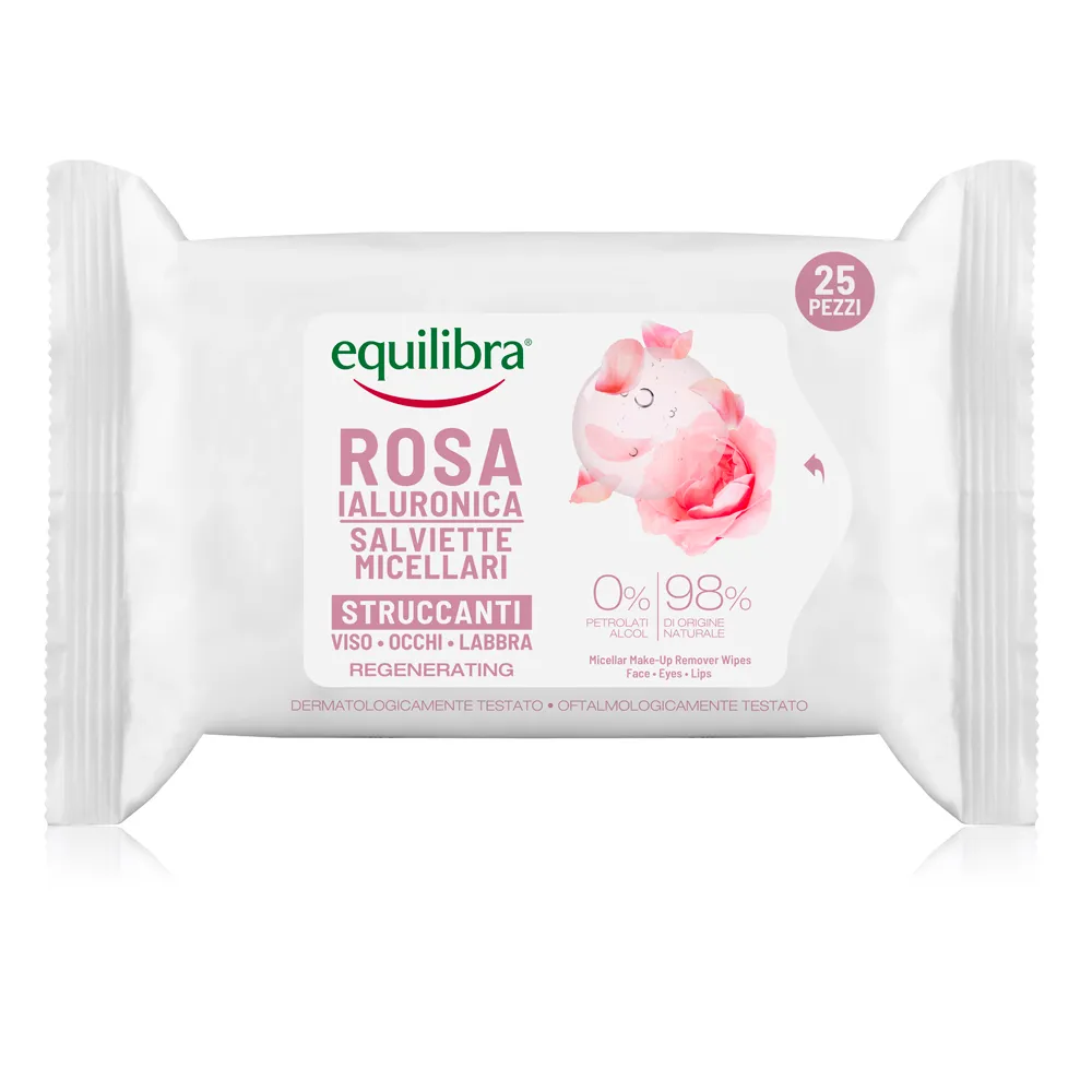 Equilibra Hyaluronic Rose Мицеллярные салфетки для снятия макияжа, 25 увлажняющих и защитных частиц
Equilibra Hyaluronic Rose Мицеллярные салфетки для снятия макияжа, 25 увлажняющих и защитных частиц