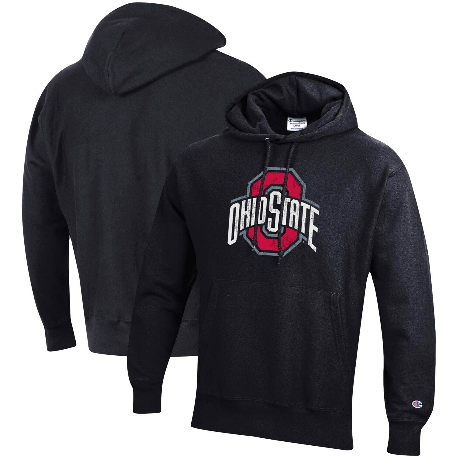 Мужской черный пуловер с капюшоном и логотипом Ohio State Buckeyes Vault обратного переплетения Champion
Мужской черный пуловер с капюшоном и логотипом Ohio State Buckeyes Vault обратного переплетения Champion