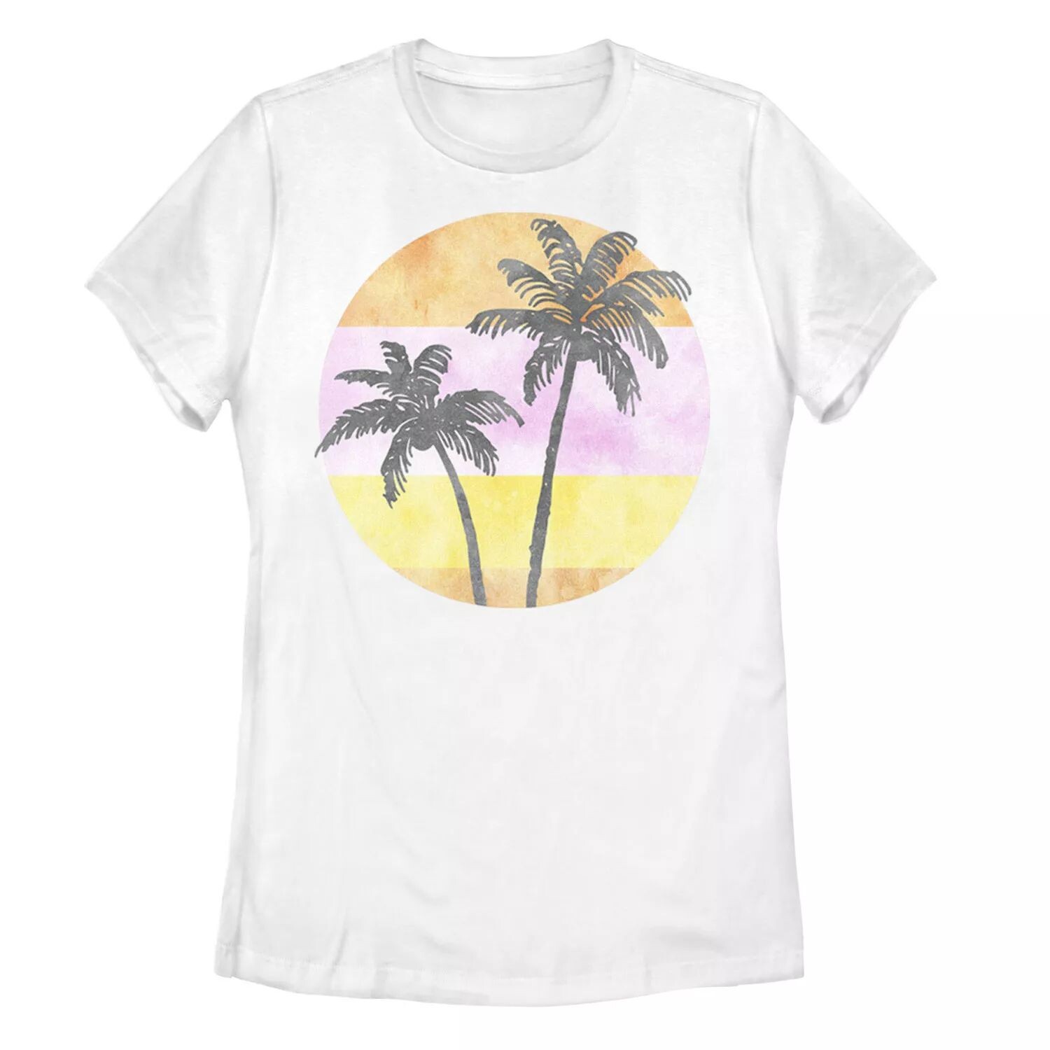 Футболка с изображением пальм в полоску и красочным фоном для юниоров
Футболка с изображением пальм в полоску и красочным фоном для юниоров