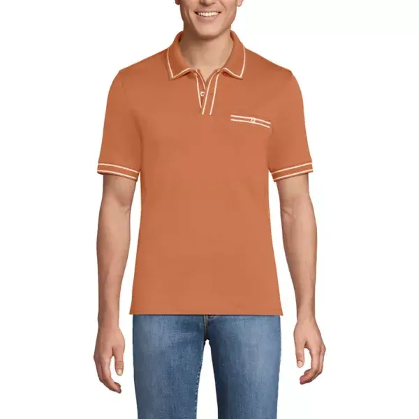 Мужское поло с короткими рукавами и прорезными карманами Lands' End, цвет copper orange
Мужское поло с короткими рукавами и прорезными карманами Lands' End, цвет copper orange