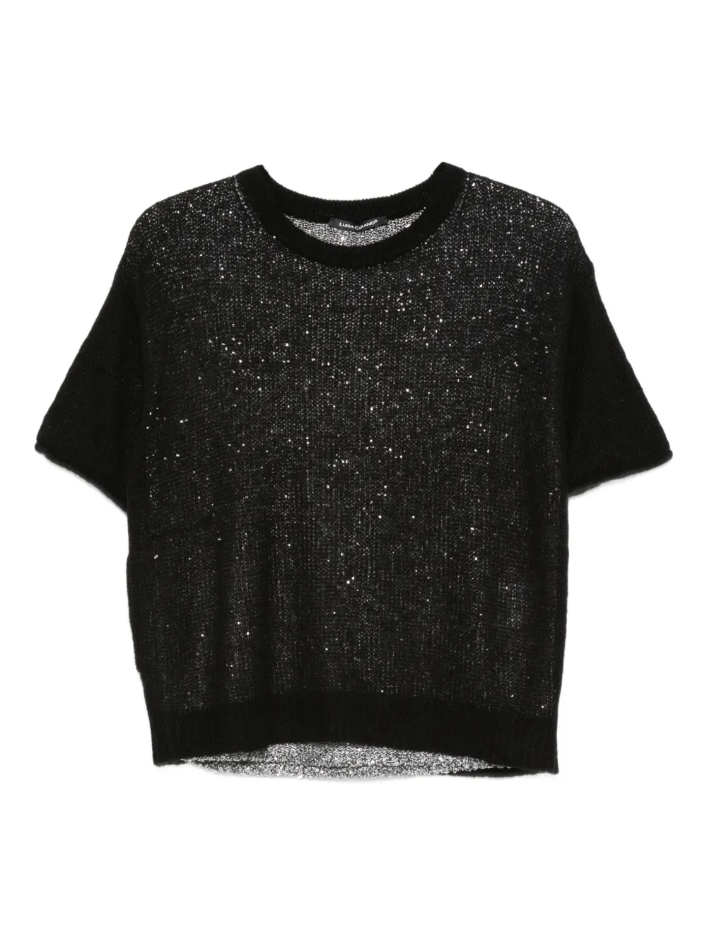 Свитер с короткими рукавами и пайетками Luisa Cerano, черный
Свитер с короткими рукавами и пайетками Luisa Cerano, черный