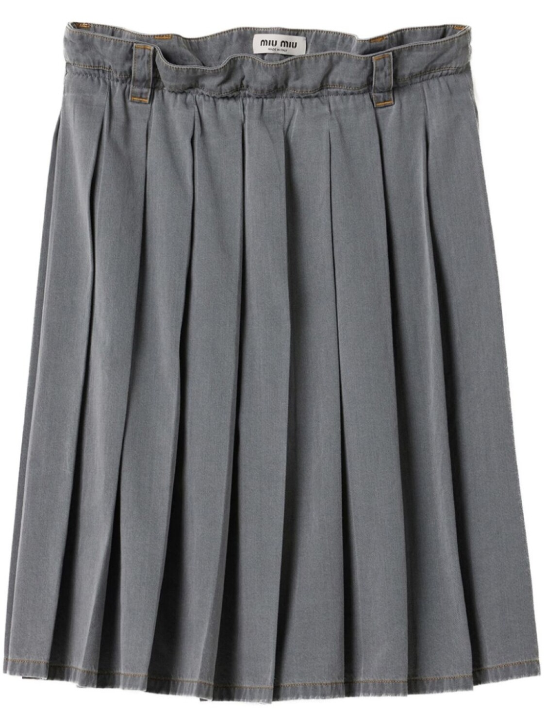 Юбка шамбре Miu Miu в складку, серый
Юбка шамбре Miu Miu в складку, серый