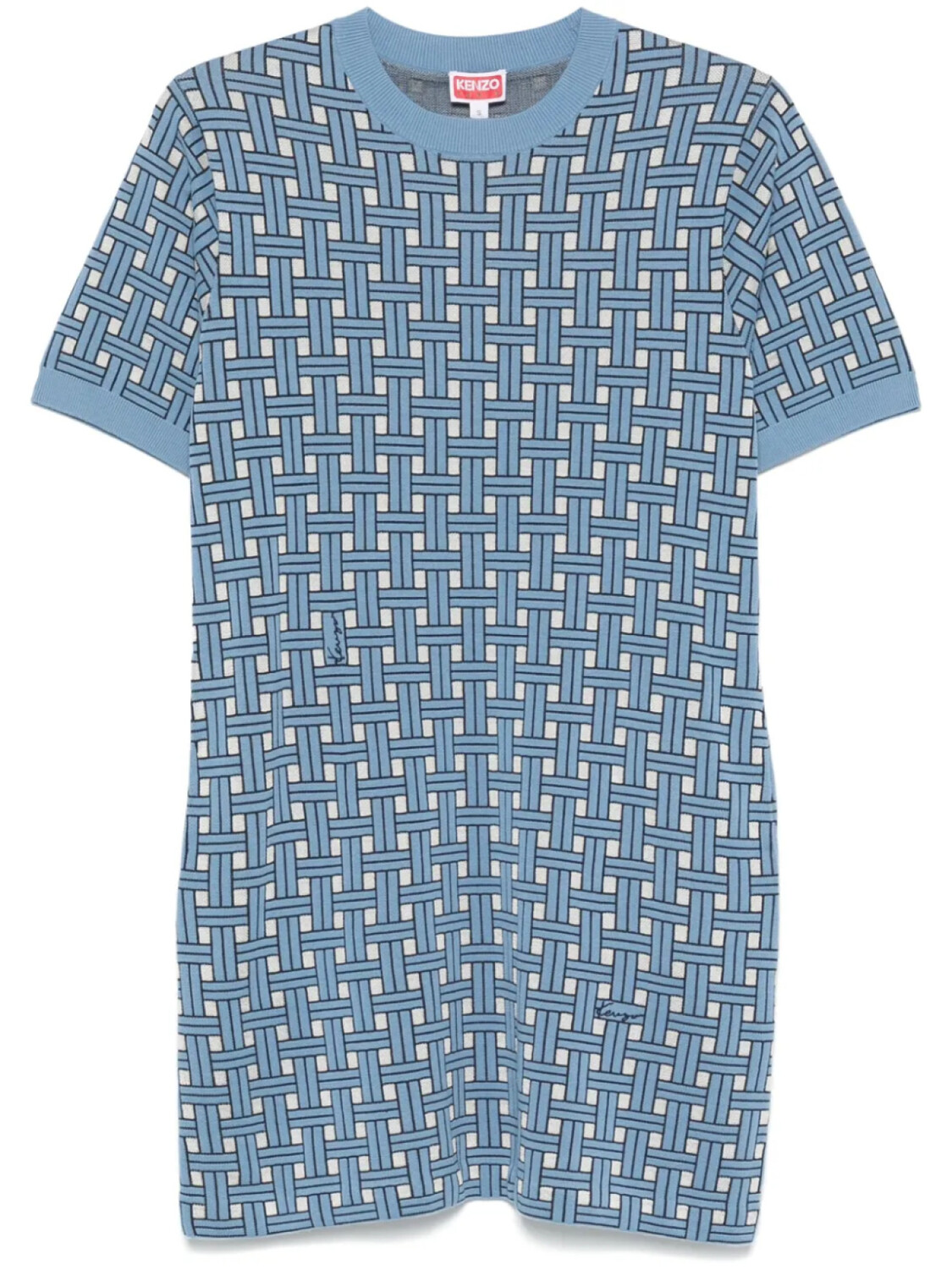 Kenzo платье мини Kenzo Weave, синий 
Kenzo платье мини Kenzo Weave, синий