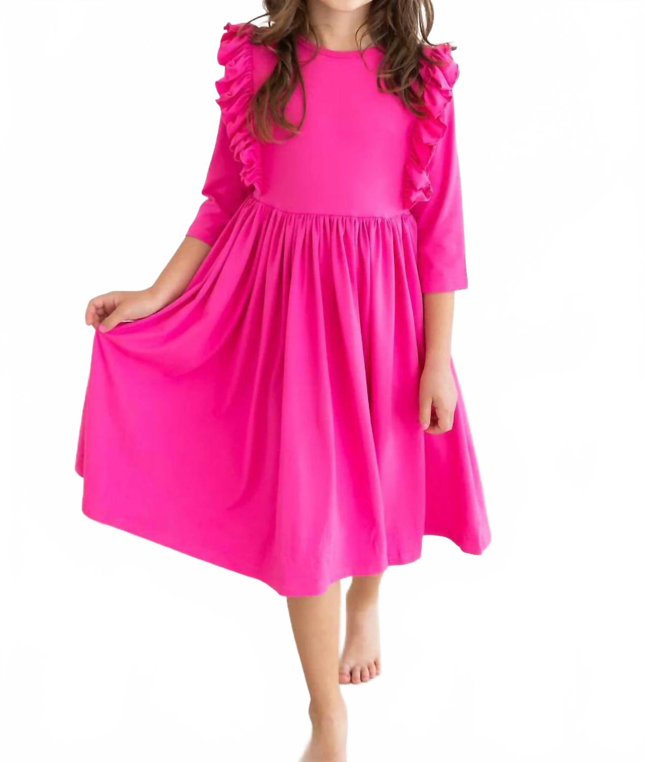 Mila & Rose Детское платье с оборками и закрученным силуэтом, ярко-розового цвета
Mila & Rose Детское платье с оборками и закрученным силуэтом, ярко-розового цвета