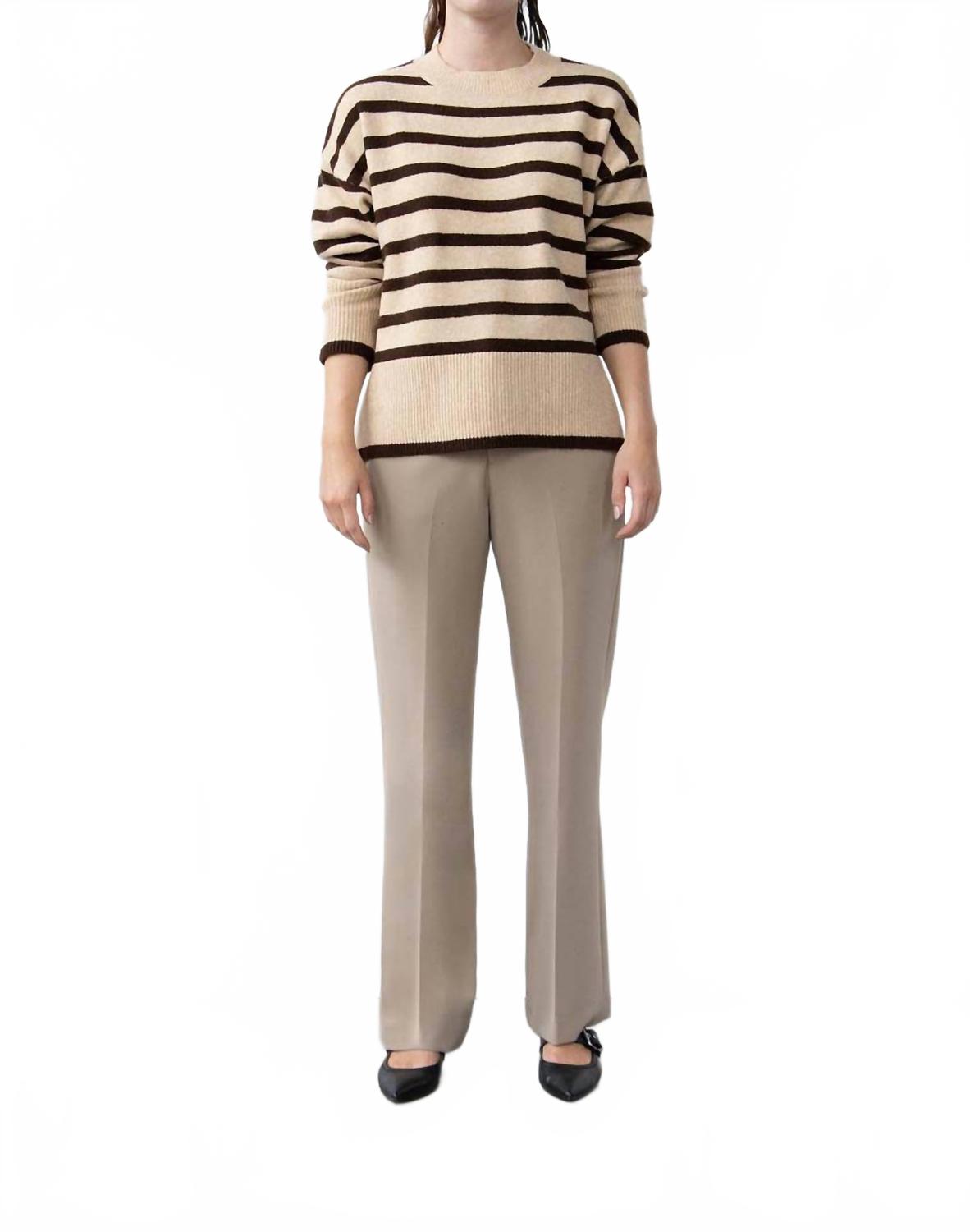 WithBlack Вязаный полосатый пуловер Melina, бежевый с разноцветными вставками
WithBlack Вязаный полосатый пуловер Melina, бежевый с разноцветными вставками