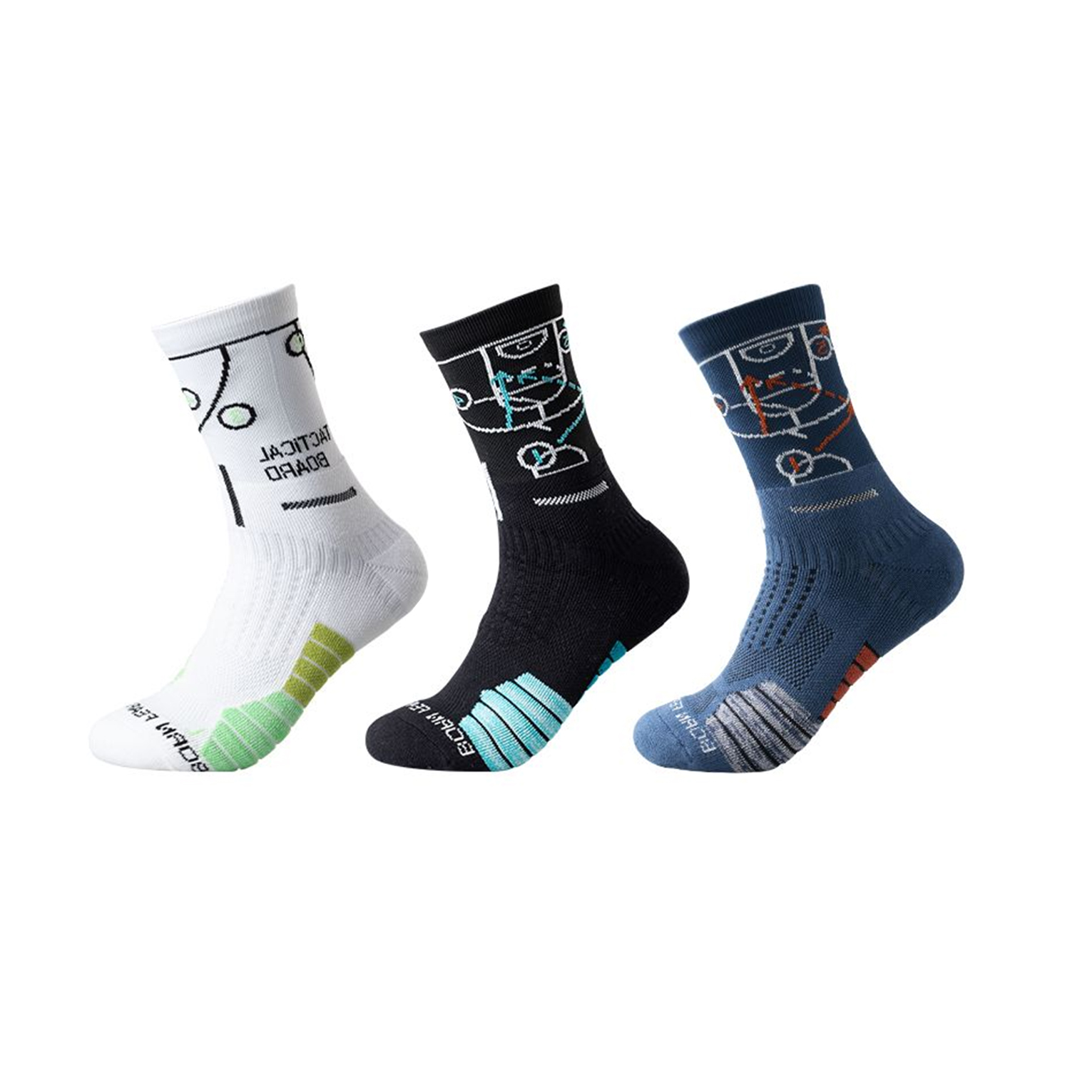 Мужские баскетбольные носки Combo Set MIANZHUWU, 3 pack (белый зеленый+черный зеленый+синий серый)
Мужские баскетбольные носки Combo Set MIANZHUWU, 3 pack (белый зеленый+черный зеленый+синий серый)