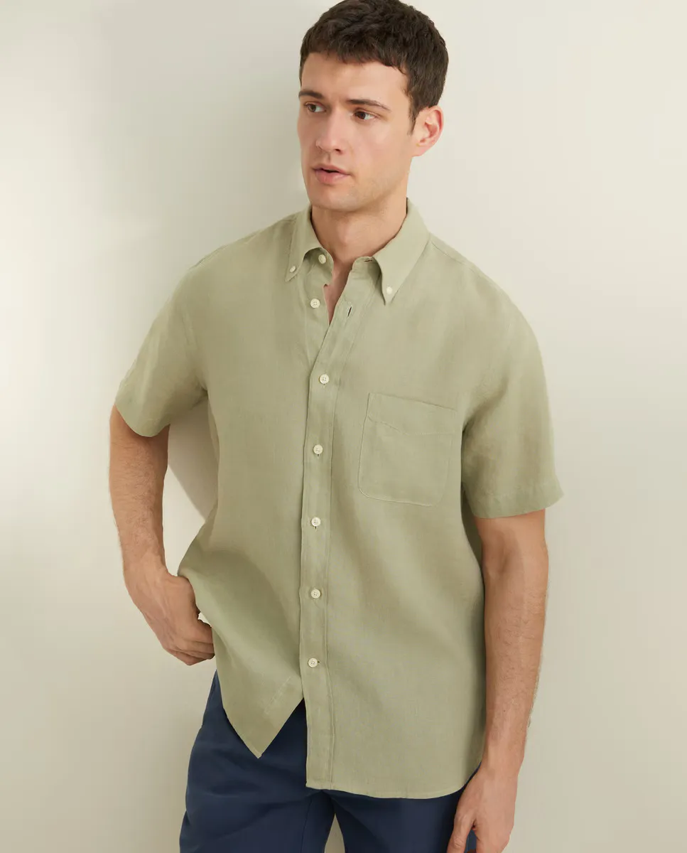 Льняная рубашка с коротким рукавом Emidio Tucci, цвет Kaki
Льняная рубашка с коротким рукавом Emidio Tucci, цвет Kaki