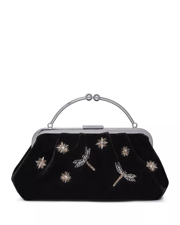 Черный бархатный клатч в оправе X cinq à sept Strathberry, черный
Черный бархатный клатч в оправе X cinq à sept Strathberry, черный