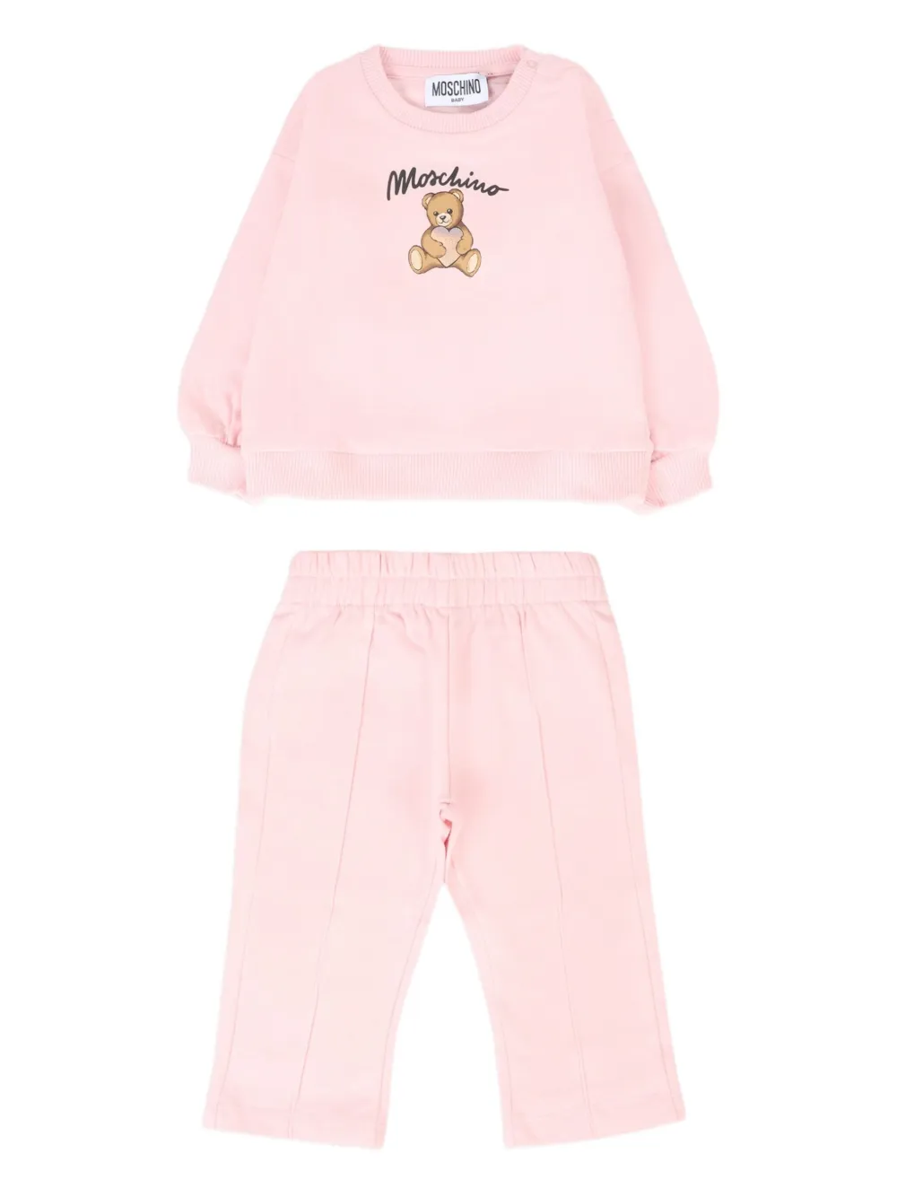 Спортивный костюм с принтом Teddy Moschino Kids, розовый
Спортивный костюм с принтом Teddy Moschino Kids, розовый