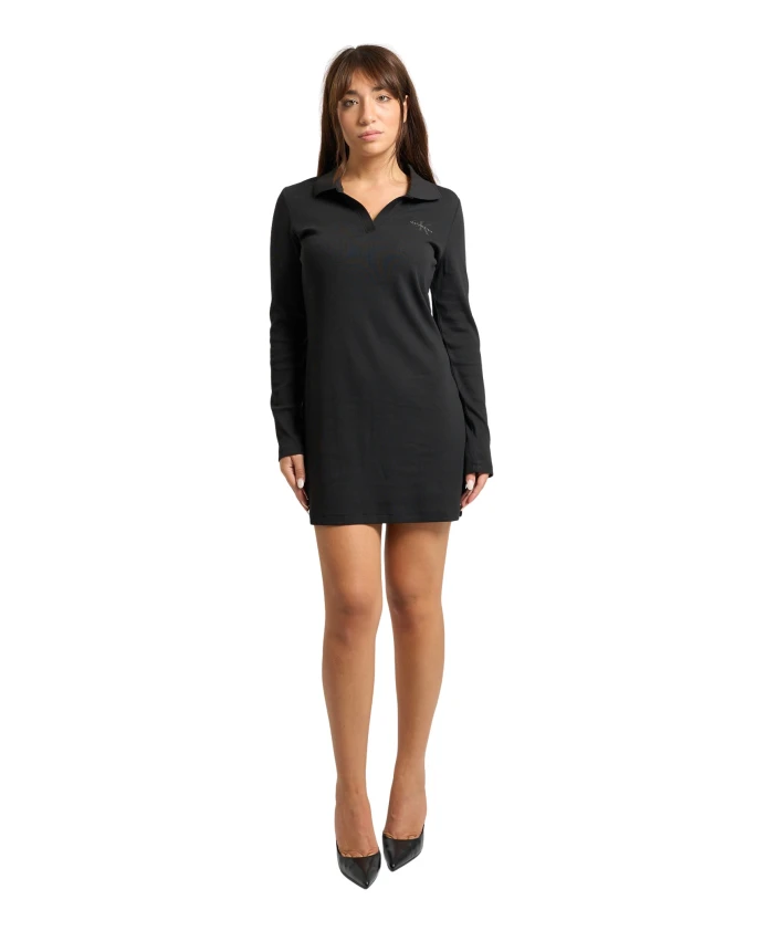 Черное ребристое платье-поло Calvin Klein, черный
Черное ребристое платье-поло Calvin Klein, черный