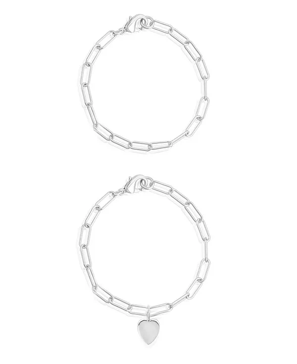 Комплект браслетов-цепочек со скрепками из серебра, устойчивых к потускнению Adornia, silver
Комплект браслетов-цепочек со скрепками из серебра, устойчивых к потускнению Adornia, silver