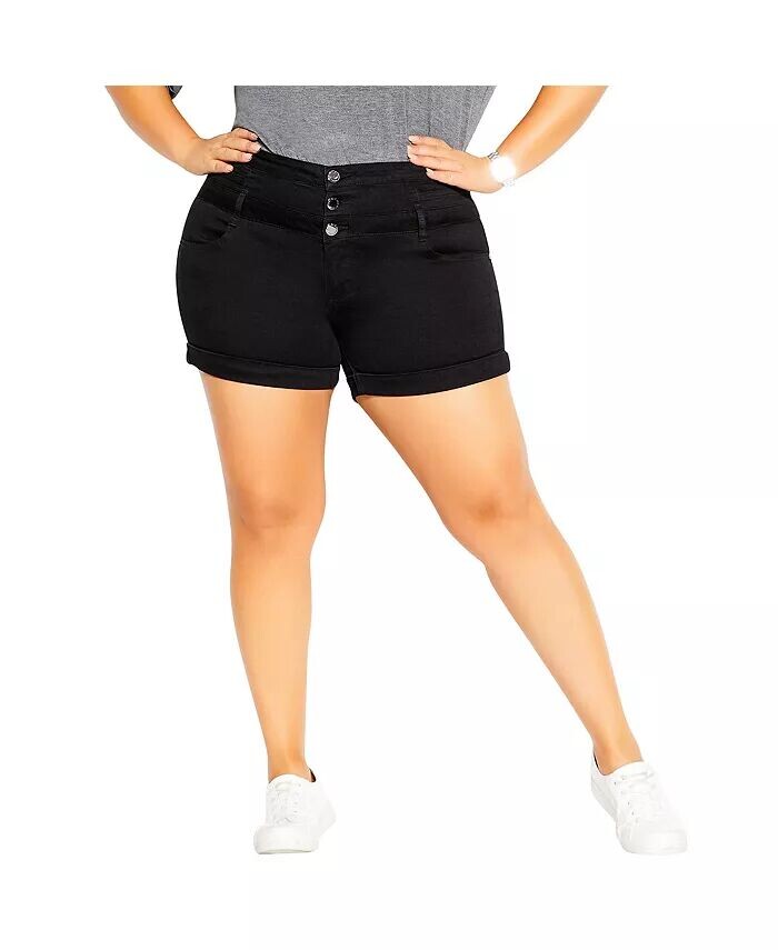 Женские шорты с высокой талией CITY CHIC, черный
Женские шорты с высокой талией CITY CHIC, черный