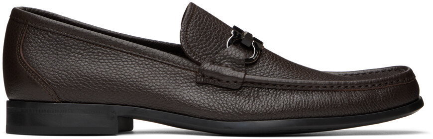 Коричневые мокасины с орнаментом Gancini Ferragamo, Hickory
Коричневые мокасины с орнаментом Gancini Ferragamo, Hickory