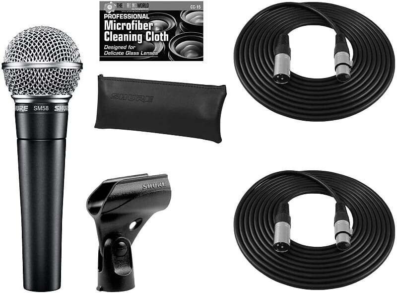 Кардиоидный динамический вокальный микрофон Shure SM58-LC Cardioid Dynamic Vocal Microphone + Extra Two (2) XLR Cables Bundle
Кардиоидный динамический вокальный микрофон Shure SM58-LC Cardioid Dynamic Vocal Microphone + Extra Two (2) XLR Cables Bundle