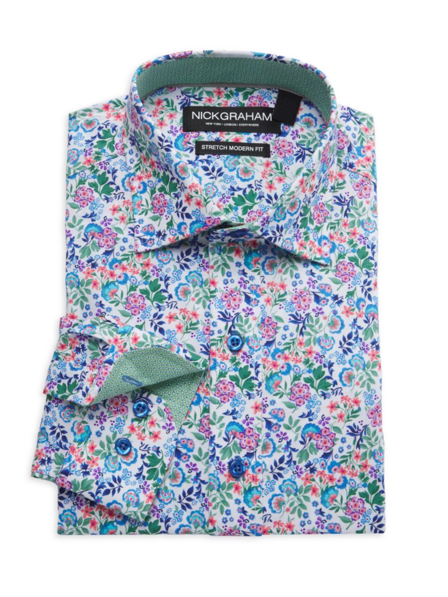 Рубашка современного кроя с ботаническим цветочным принтом Nick Graham, розовый/мульти
Рубашка современного кроя с ботаническим цветочным принтом Nick Graham, розовый/мульти