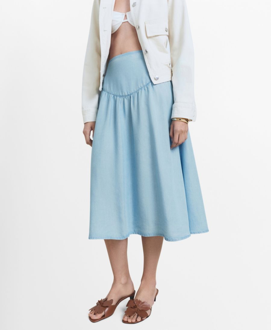 Женская юбка миди из лиоцелла с присборенной отделкой MANGO, Medium Blue
Женская юбка миди из лиоцелла с присборенной отделкой MANGO, Medium Blue