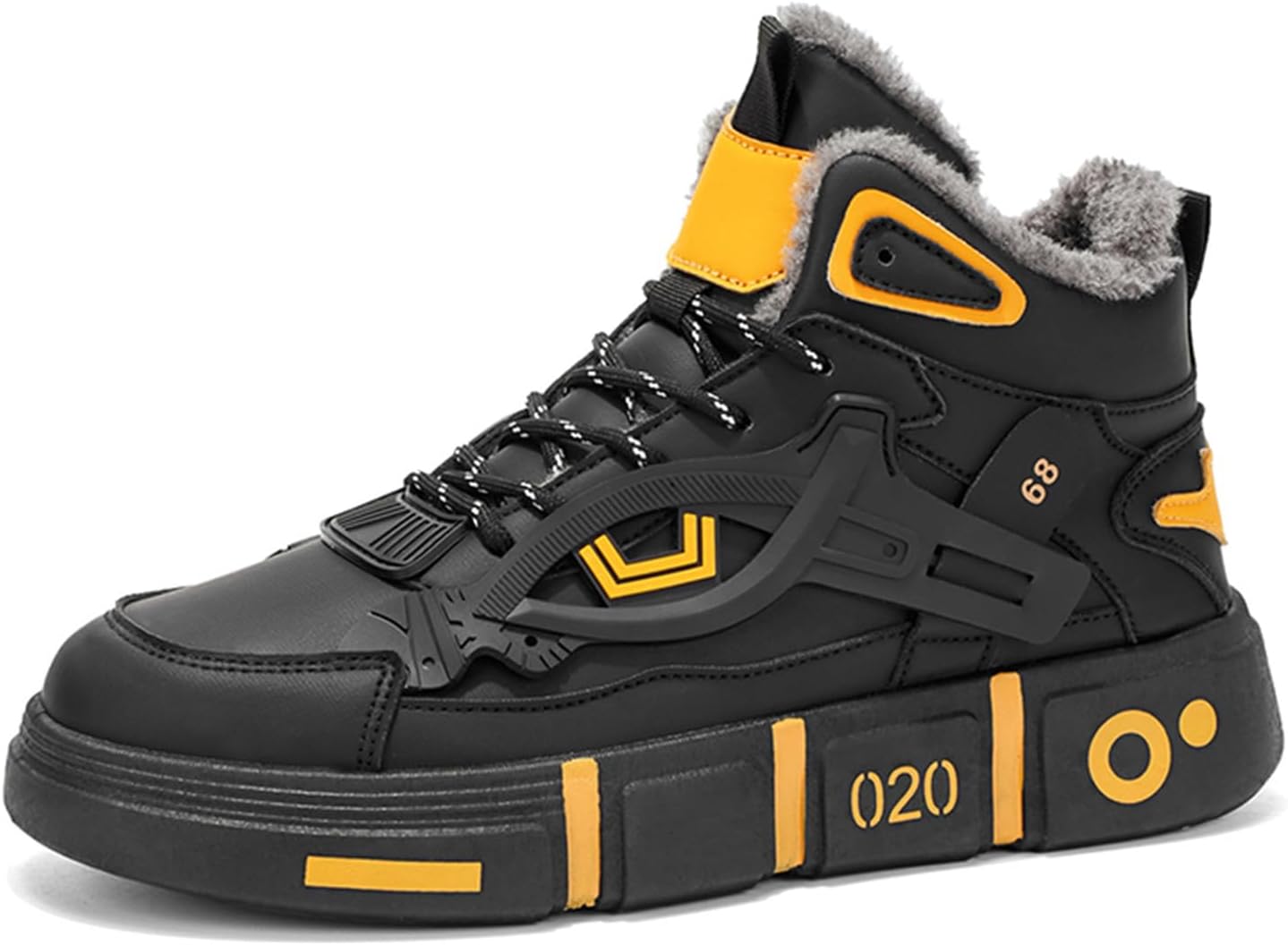 Мужские зимние кроссовки с меховой подкладкой, высокие, для скейтбординга, повседневная носка, теплые повседневные прогулочные обувь Spwagym, черный
Мужские зимние кроссовки с меховой подкладкой, высокие, для скейтбординга, повседневная носка, теплые повседневные прогулочные обувь Spwagym, черный