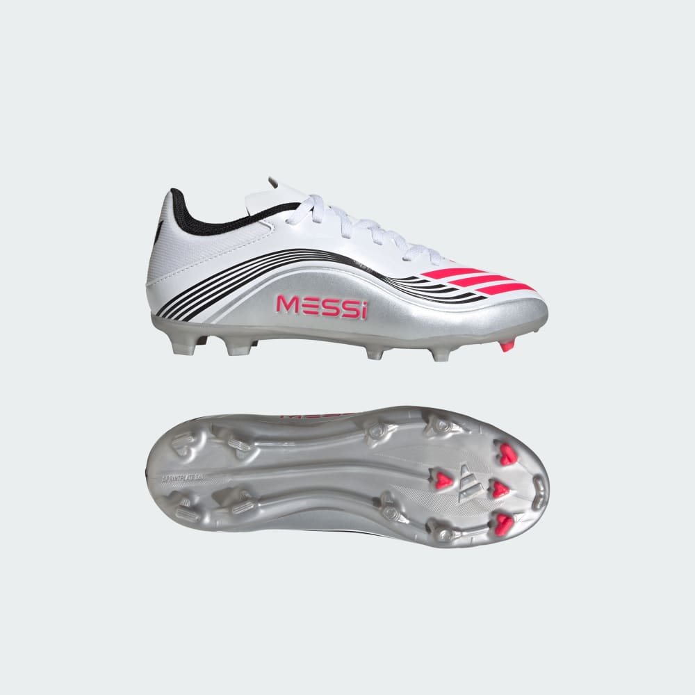 Бутсы Adidas F50 Messi League Firm/Multi-Ground Cleats Kids, цвет Cloud White/Lucid Red/Silver Metallic
Бутсы Adidas F50 Messi League Firm/Multi-Ground Cleats Kids, цвет Cloud White/Lucid Red/Silver Metallic