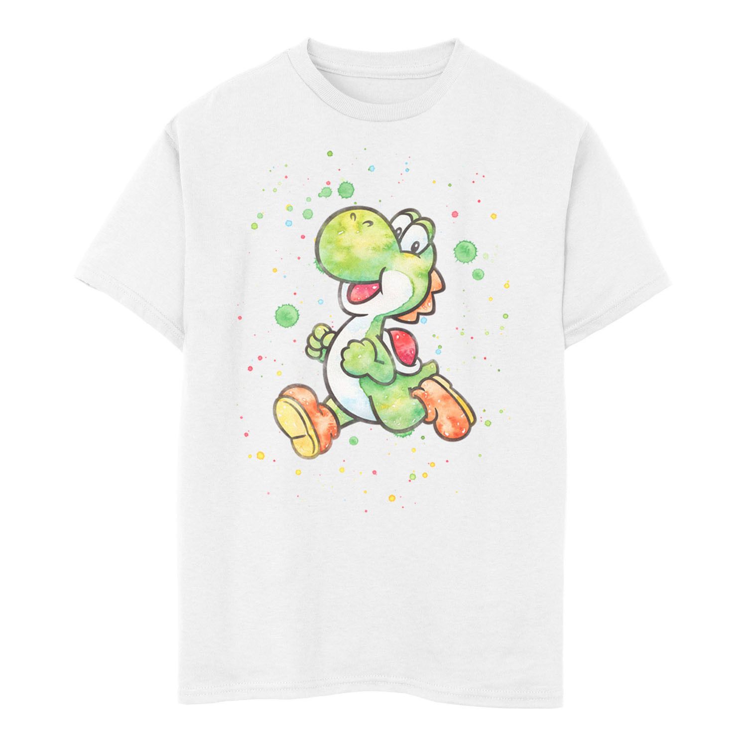 Футболка с акварельными брызгами и портретом для мальчиков 8–20 лет Super Mario Yoshi Licensed Character, белый
Футболка с акварельными брызгами и портретом для мальчиков 8–20 лет Super Mario Yoshi Licensed Character, белый