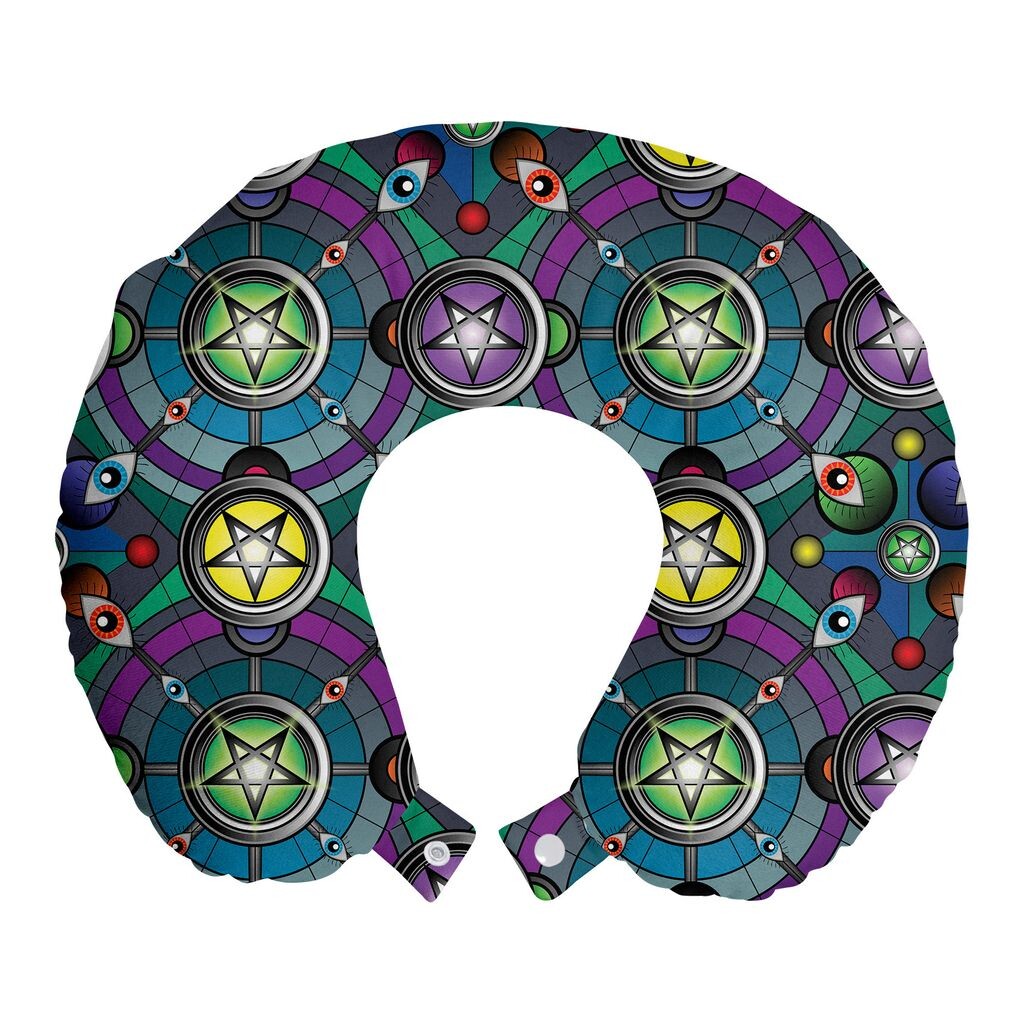 ABAKUHAUS Occult Travel Pillow Подушка для шеи, Pentagram Evil Eyes, Пенопластовый дорожный предмет для самолета и автомобиля, 30x30 см, Разноцветный
ABAKUHAUS Occult Travel Pillow Подушка для шеи, Pentagram Evil Eyes, Пенопластовый дорожный предмет для самолета и автомобиля, 30x30 см, Разноцветный