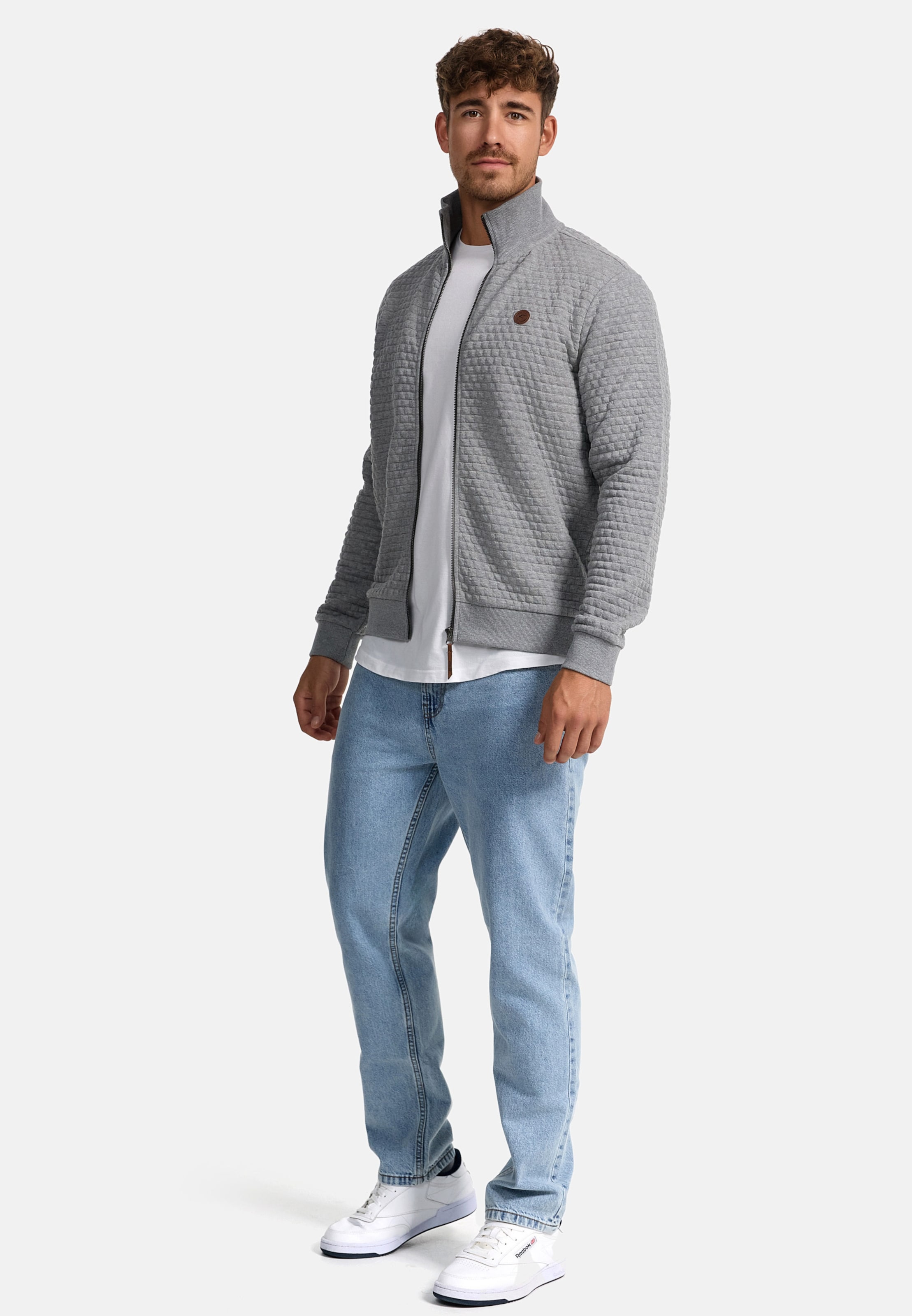 INDICODE JEANS Вязаный кардиган 'Bermie' в сером цвете
INDICODE JEANS Вязаный кардиган 'Bermie' в сером цвете