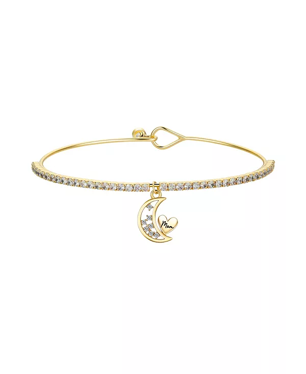 Теннисный браслет с кубическим цирконием в форме луны и сердца "мама" Unwritten, gold
Теннисный браслет с кубическим цирконием в форме луны и сердца "мама" Unwritten, gold