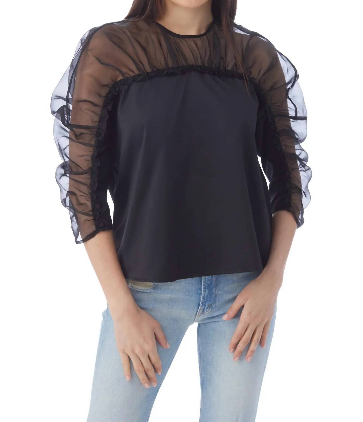 Блузка Faye черного цвета Crosby by Mollie Burch 
Блузка Faye черного цвета Crosby by Mollie Burch