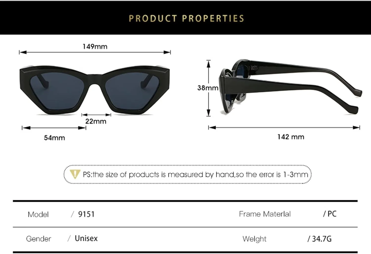 Модные солнцезащитные очки в стиле «кошачий глаз» в ретро-стиле для мужчин и женщин, для отдыха на природе, пляжа и в тени (Цвет: F, Размер: Средний) MTZJH, One Color
Модные солнцезащитные очки в стиле «кошачий глаз» в ретро-стиле для мужчин и женщин, для отдыха на природе, пляжа и в тени (Цвет: F, Размер: Средний) MTZJH, One Color