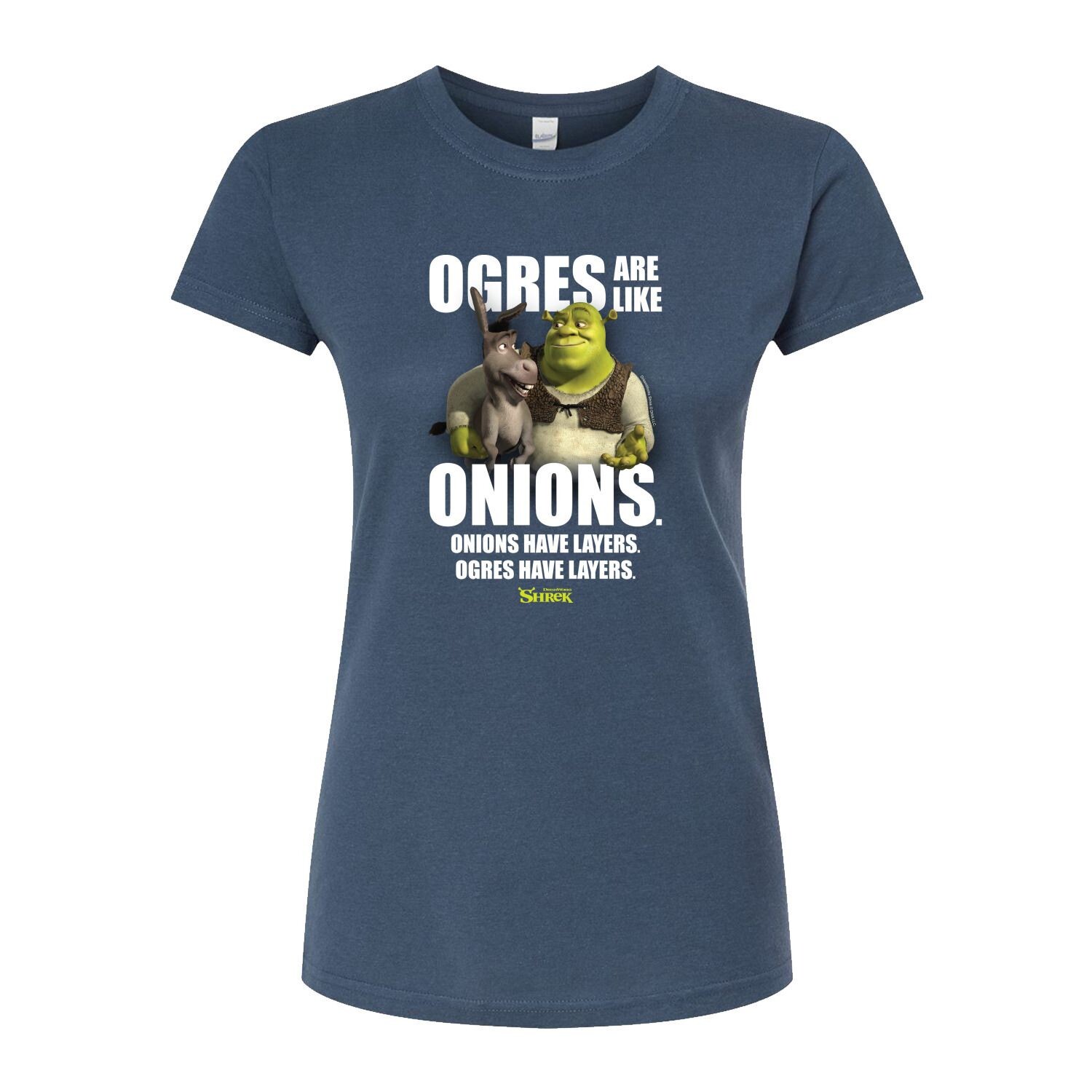 Детская облегающая футболка Shrek Like Onions Licensed Character, синий 
Детская облегающая футболка Shrek Like Onions Licensed Character, синий