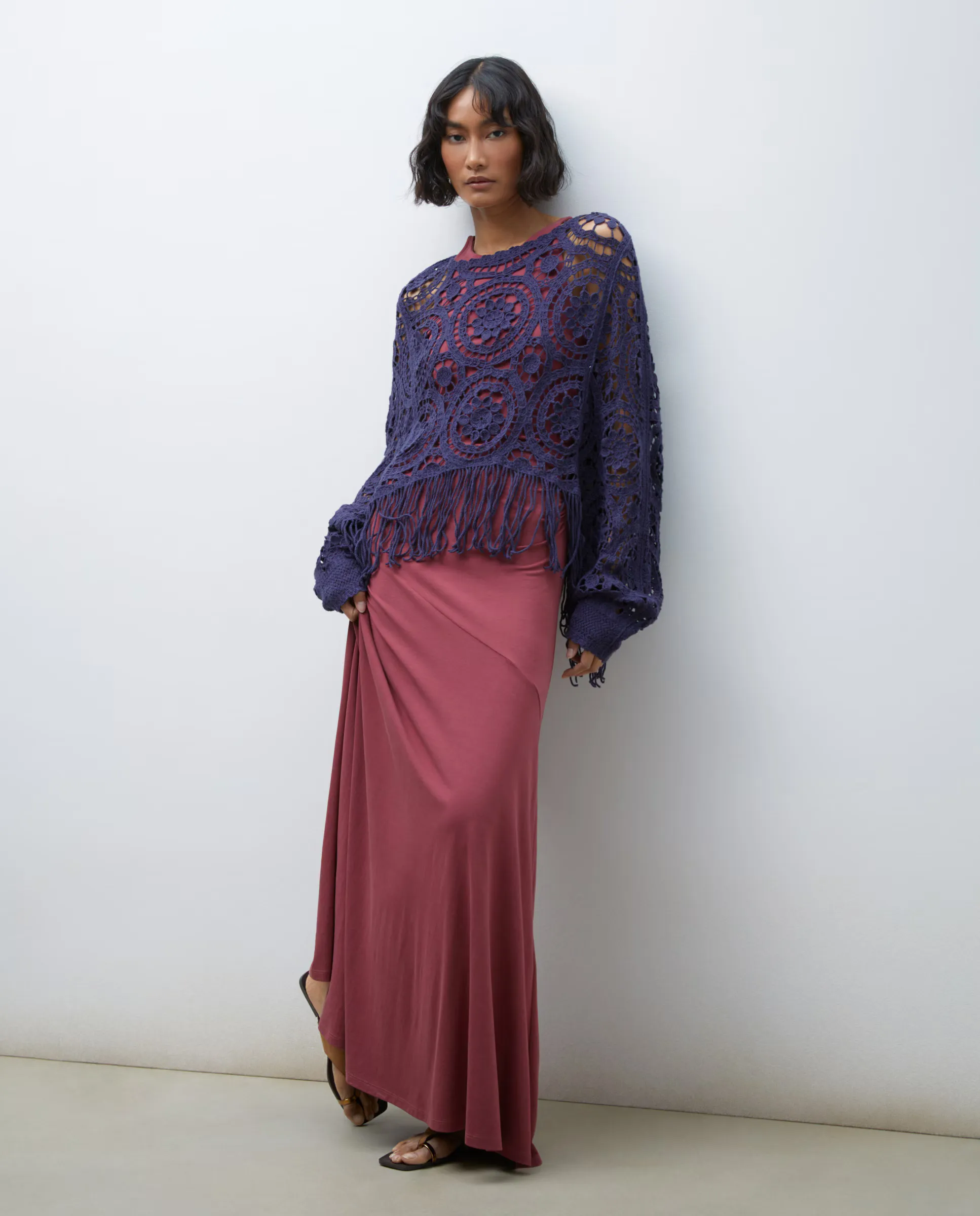 Пончо вязаное крючком Tintoretto, синий
Пончо вязаное крючком Tintoretto, синий