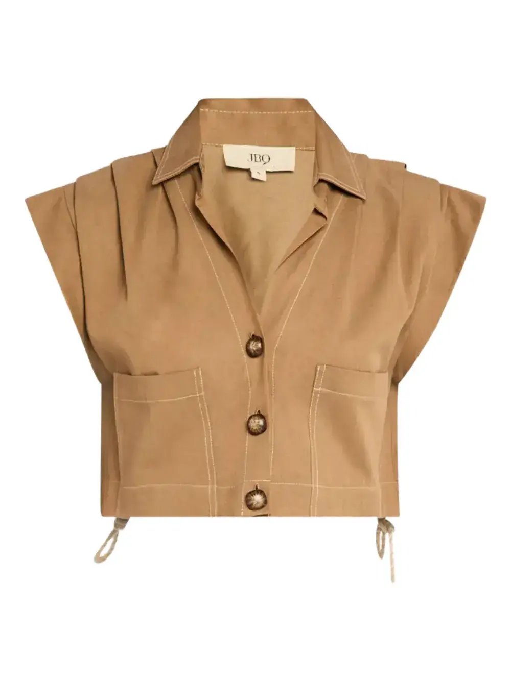 Укороченная рубашка на пуговицах Preen JBQ, нейтральный
Укороченная рубашка на пуговицах Preen JBQ, нейтральный