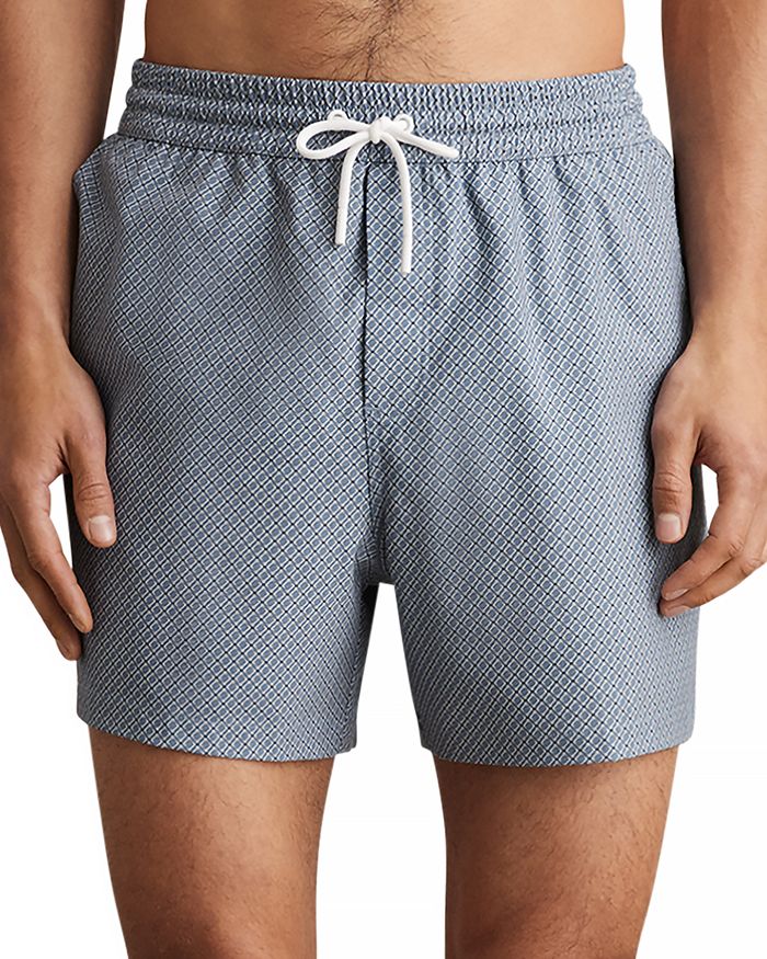 Тито плавки с геометрическим принтом на шнурке REISS, синий 
Тито плавки с геометрическим принтом на шнурке REISS, синий