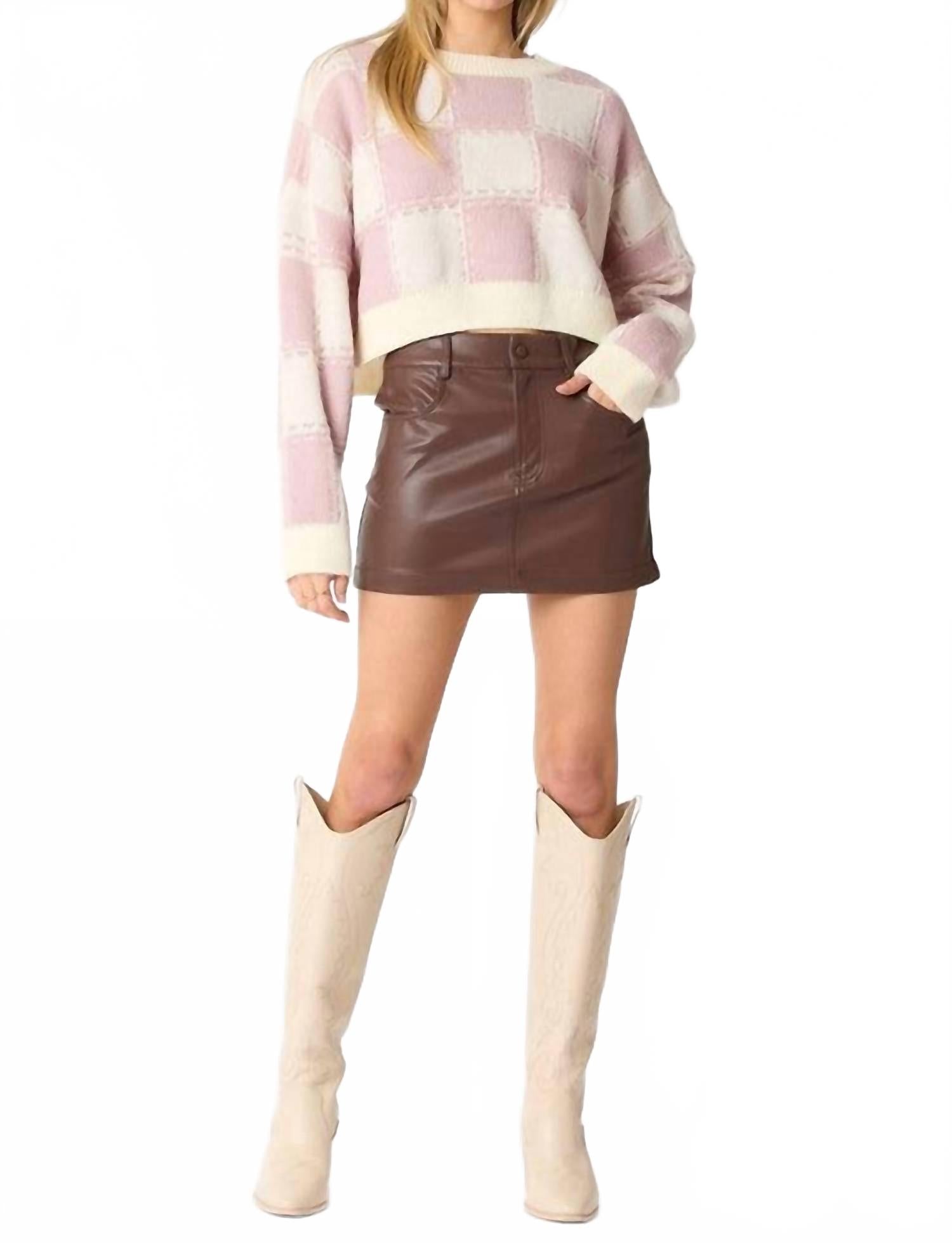 Свитер с узором плетения в розовом цвете Peach Love
Свитер с узором плетения в розовом цвете Peach Love