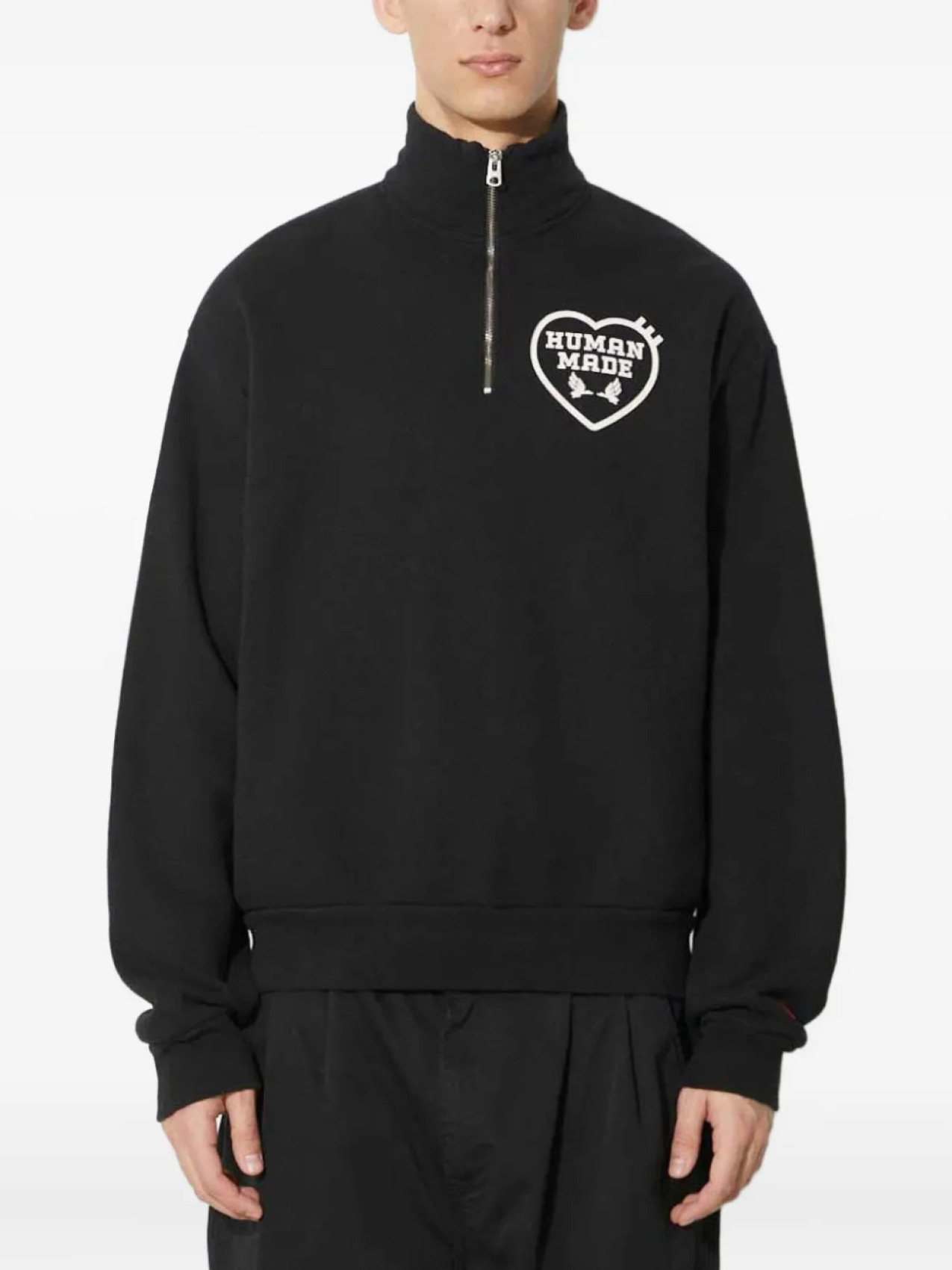 Толстовка с полумолнией и логотипом в виде сердца от Human Made, черный
Толстовка с полумолнией и логотипом в виде сердца от Human Made, черный