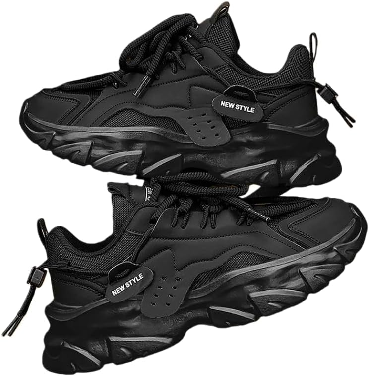 Винтажные мужские кроссовки с толстой подошвой и шнуровкой - удобные и нескользящие для активного отдыха на улице Hhhchpm, черный
Винтажные мужские кроссовки с толстой подошвой и шнуровкой - удобные и нескользящие для активного отдыха на улице Hhhchpm, черный