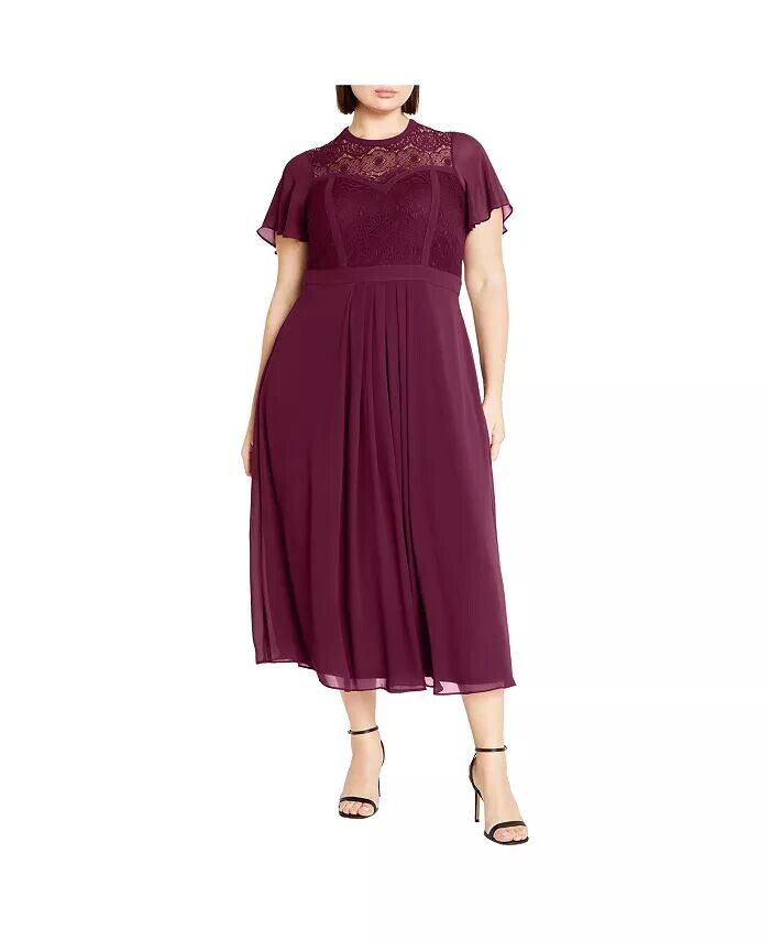 Кружевное платье Niki больших размеров CITY CHIC, фиолетовый
Кружевное платье Niki больших размеров CITY CHIC, фиолетовый